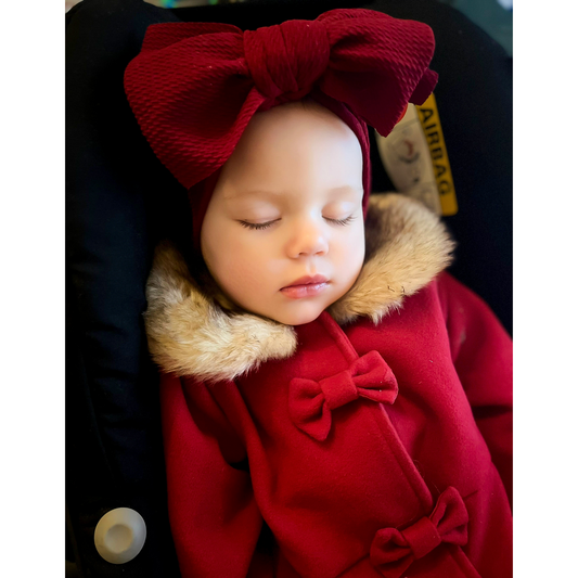 Big Bow Headband - Burgundy