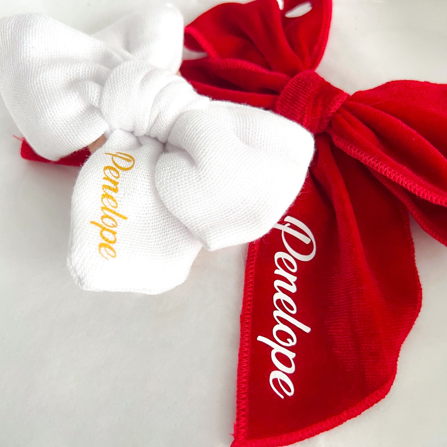 Personalised Red Velvet Hair Clip