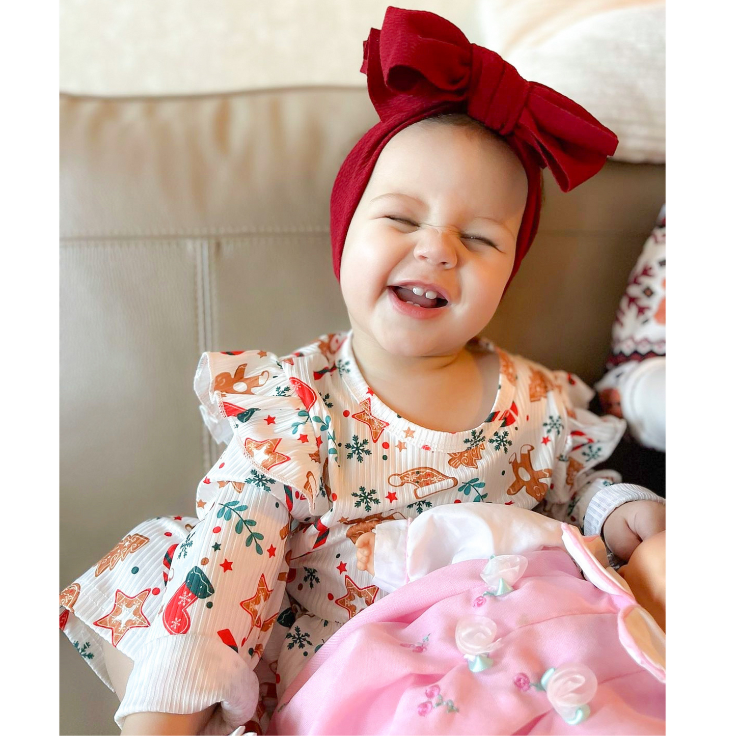 Big Bow Headband - Burgundy