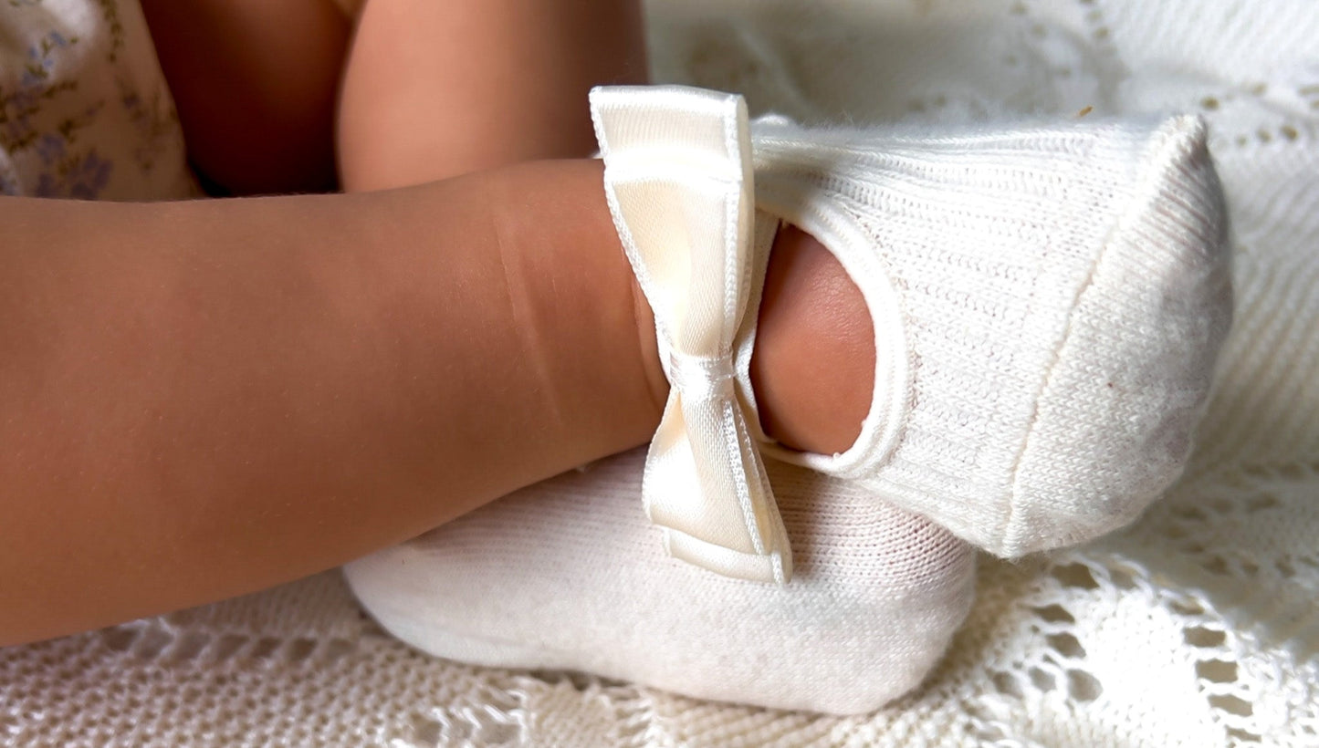 Satin Bow Socks - Baby Girl Gifts
