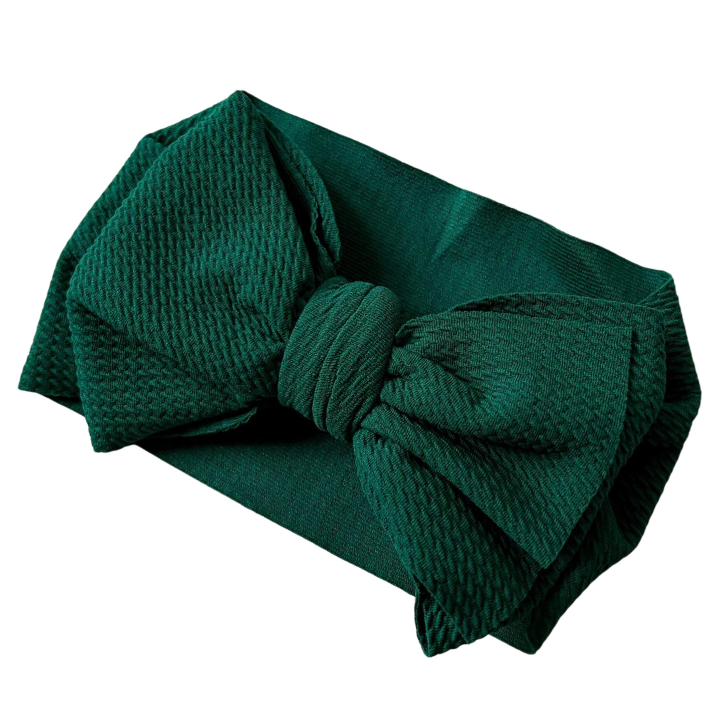 Big Bow Headband - Dark Green