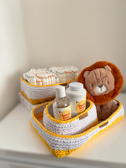 3 Yellow Baby Essential Organisers