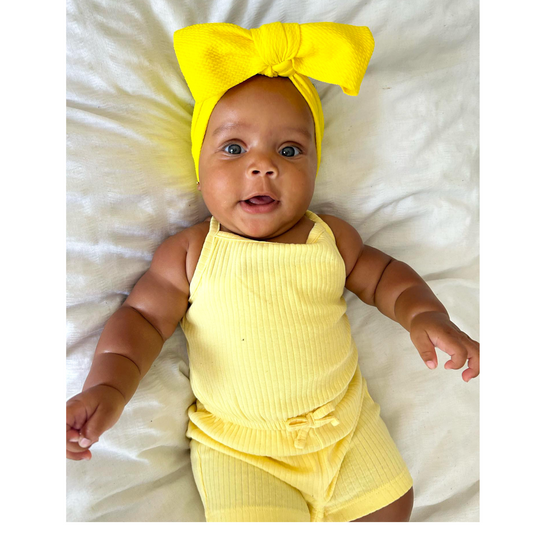 Big Bow Headband - Yellow