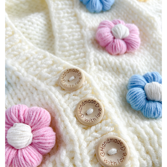 Flower Cardigan Sweater - Multi-Coloured