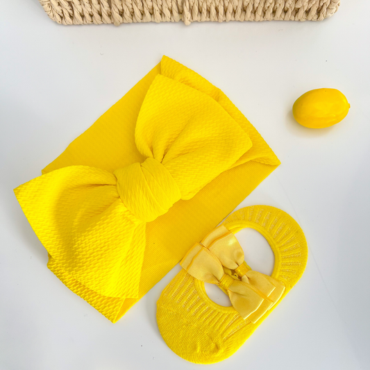 Big Bow Headband - Yellow