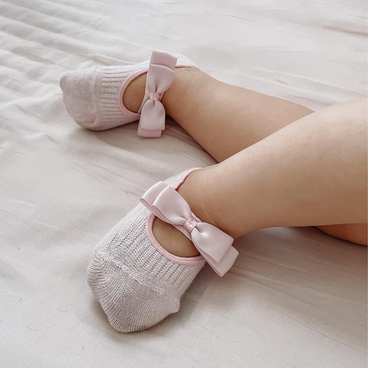 Ballet Satin Bow Socks