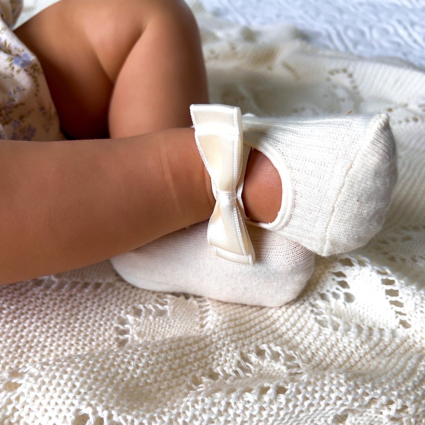 Ballet Satin Bow Socks