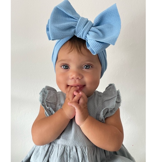 Big Bow Headband - Blue