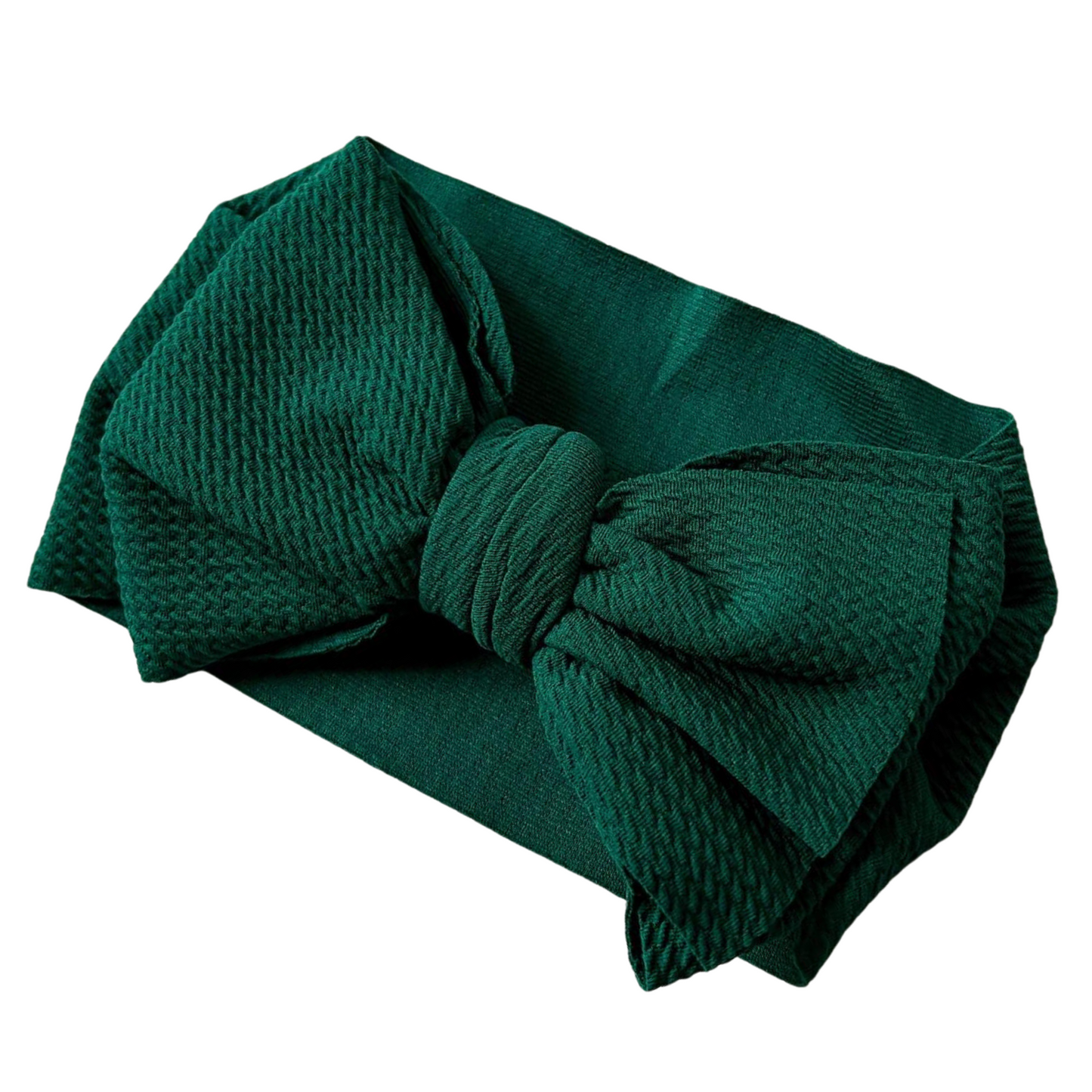 Large Bow Headband - Dark Green