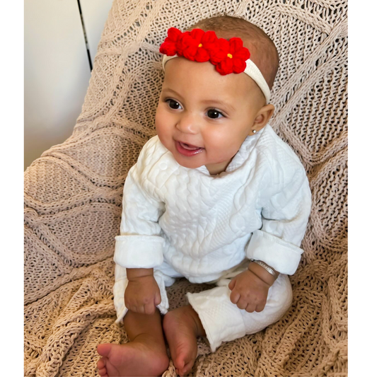 Baby Girl Red Flower Headbands