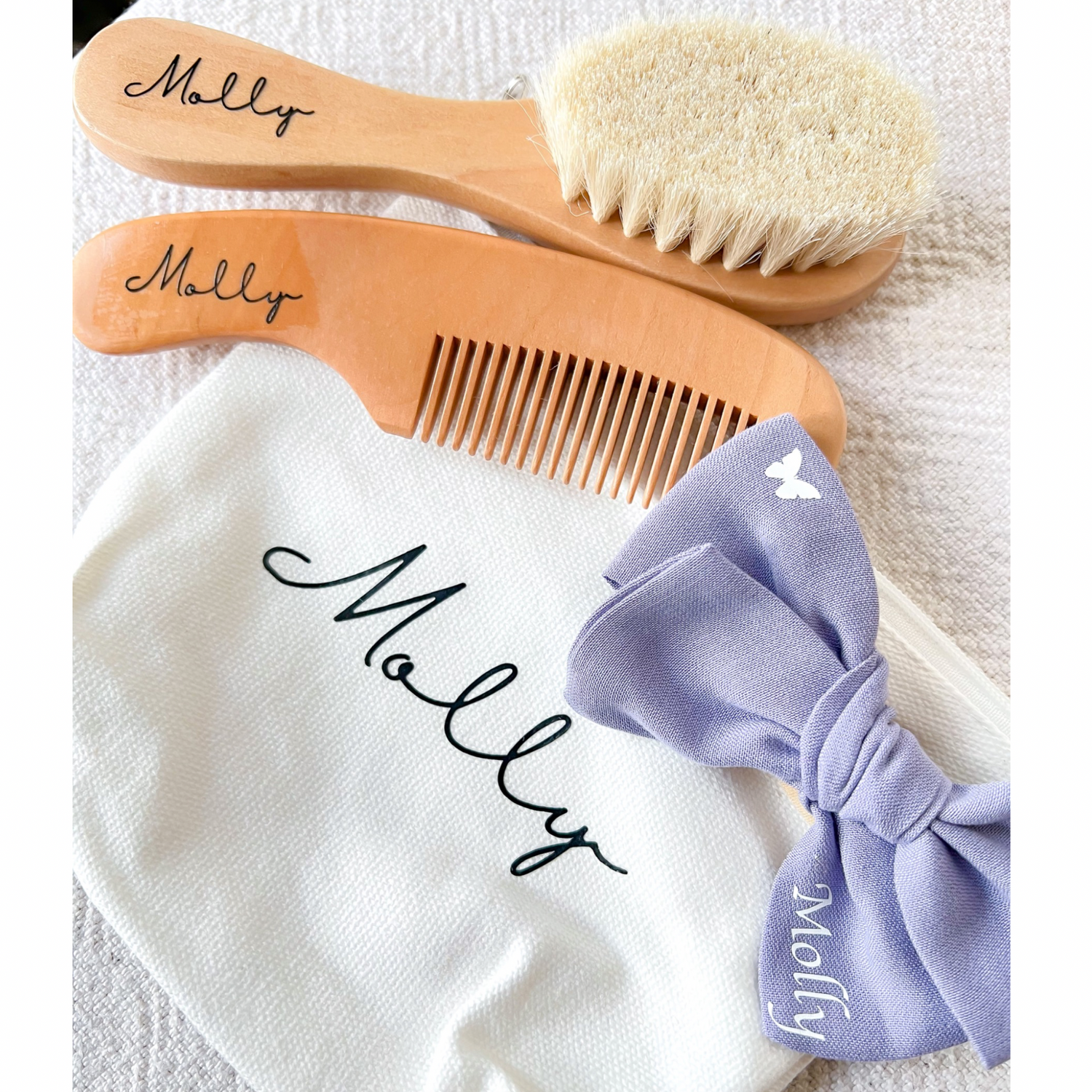Personalised Baby Soft Brush and Comb