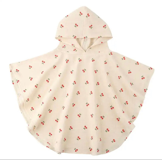 Swimming Poncho - Cherry Print